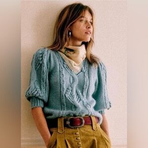 Sezane Giulia Jumper Bleu Givré - Size XS